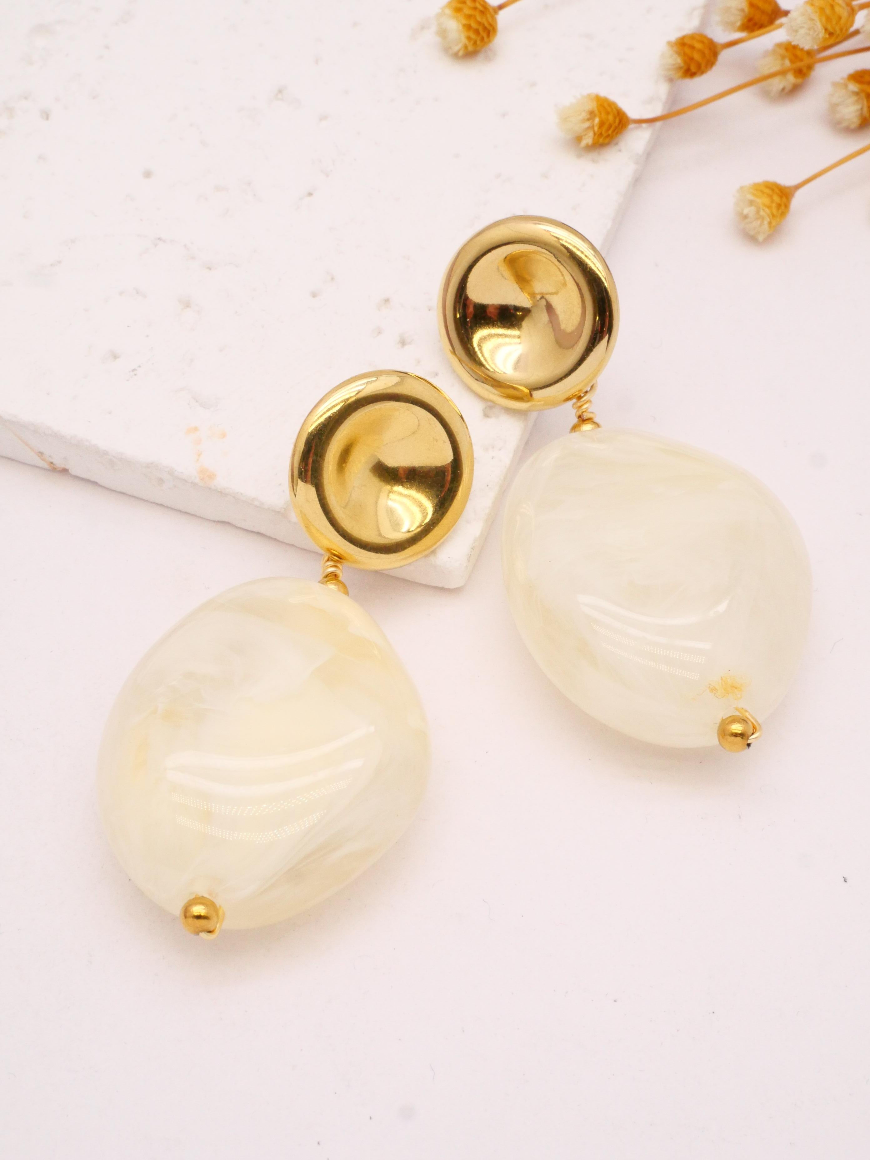 Boucles d'oreilles Galet