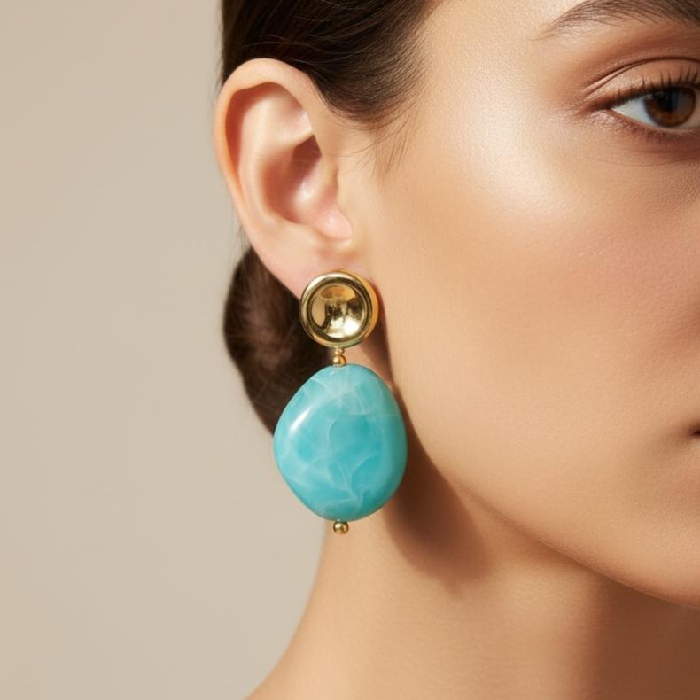 Boucles d'oreilles Galet