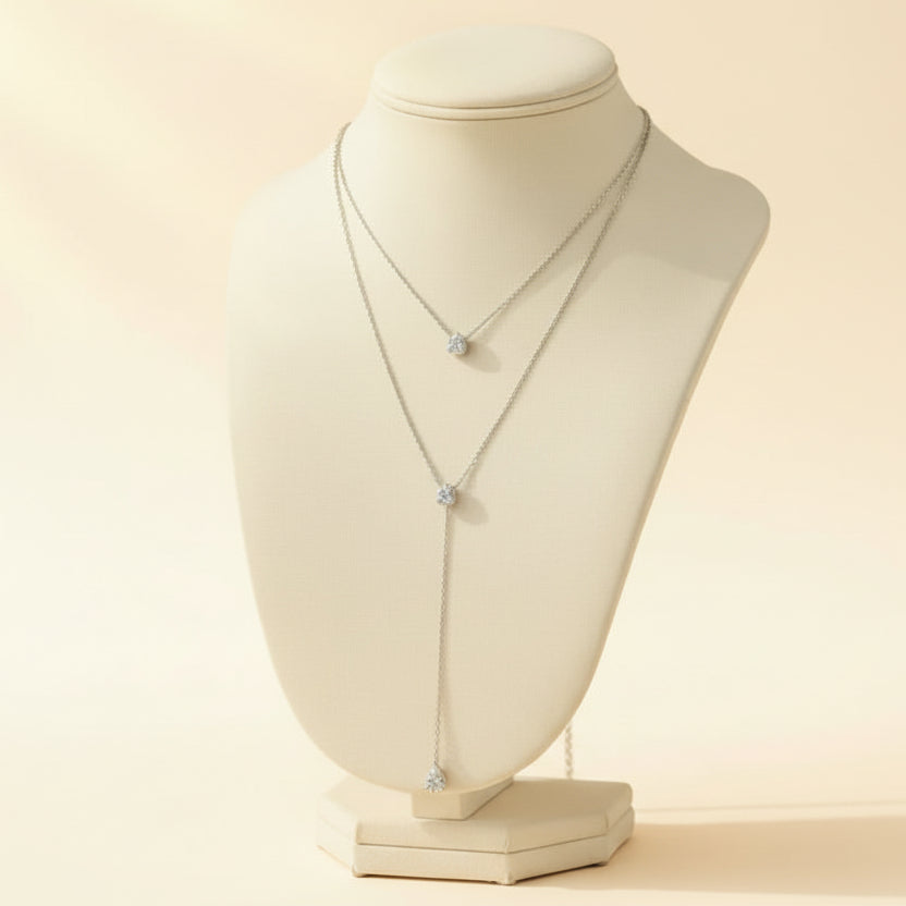 Collier Strass 2 Rangs